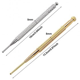 Lot de 2 Stylo DAcupression, Bâton DAcupressure à Double Tête, Stylo DAcupuncture Rétractable, Outils de Massage de Réflex