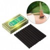 Rouleaux De Moxa Sans FuméE, BaTons De Moxa Noirs De 12 Mm * 120 Mm, 10 Pcs, Pour Moxibustion Doux