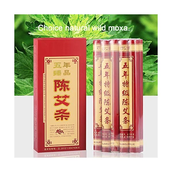 10 Bâtons de Moxa, Rouleaux De Moxa Purs, Soins De Santé De Moxibustion BâTons De Moxa De Cinq Ans Pour La Moxibustion