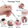 Outils de réflexologie faciale à double tête, outil de massage portatif de sonde de point de corps dacupuncture doreille d