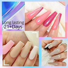 UR SUGAR 48W Kit Ongle Gel UV Complet, Kit Manucure Semi Permanent 39PCS ave 12 Couleur Vernis Gel Rose Nude Pailleté + 3 T