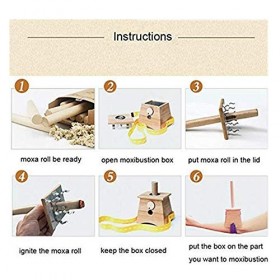Moxa Fait Main Pure Naturelle Rolls Moxibustion Traditionnelle Chinoise, Bande de Rouleau Moxa Adaptée aux Personnes âgées, a