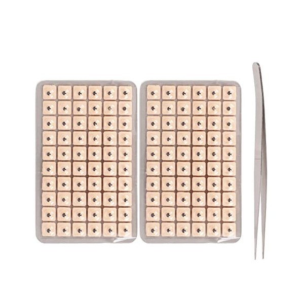 120pcs Acupuncture Magnet Ear Seeds, Ear Pressure Patch Acupuncture Ear Press Seed pour Amincir, éLiminer les Cernes, Favoris