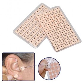 120pcs Acupuncture Magnet Ear Seeds, Ear Pressure Patch Acupuncture Ear Press Seed pour Amincir, éLiminer les Cernes, Favoris
