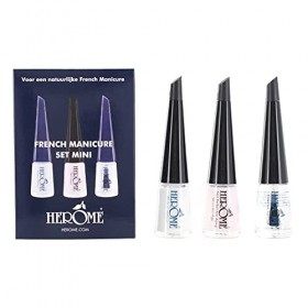 Herome Kit French Manucure Mini - Kit de Voyage - Pour Une French Manucure Dans 3 Étapes - Vernis à Ongles French Manicure S