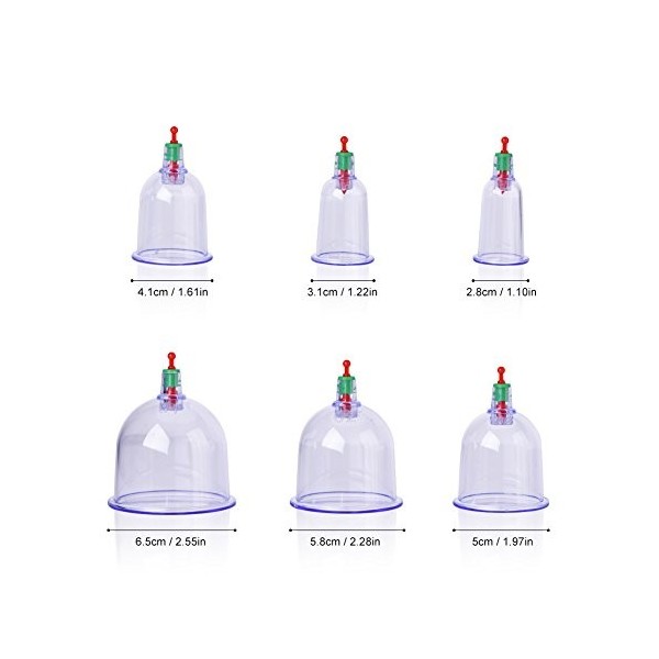 12x ventouses chinoises ventouse kit massage acupuncture thérapie médicale sous vide chinois traditionnel