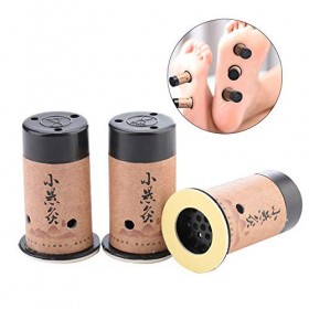 Moxa Moxibustion set, Mini bâtons de Moxa avec base de bougie large adhésive pour le soulagement de la douleur, Soins de sant