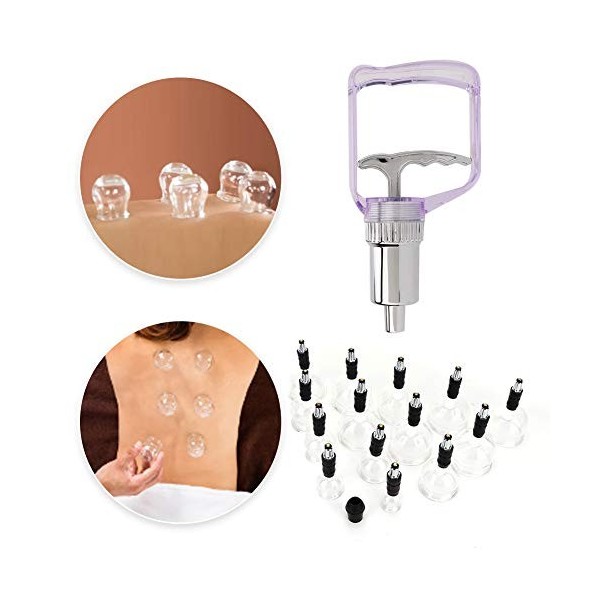 Vide ventouses, ventouses de Jar Rotekt 14pcs Jar vide ventouses Set Thérapie Massager Ventouses Outils pour Massage