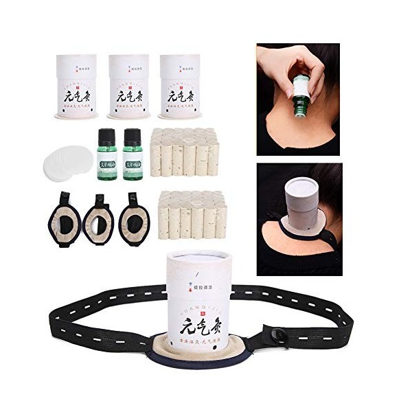 Natudeco sans fumée Moxa Tube Acupuncture Massage Moxibustion Roll Box Appareils Bocaux Moxa Couverture Moxa Produit dacupun