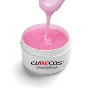 Eubecos 6x 5 ML Baby-Boomer Glamour Néons Ombre Français Rose Blanc Fabriqué en Allemagne avec des Instructions 50 X Strass-P