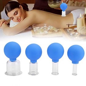 Masseur Anti-Cellulite À Coupelles - Kits De Thérapie Par Ventouses, 4 Pièces/Carton Kit De Ventouses À Coupelles En Verre De