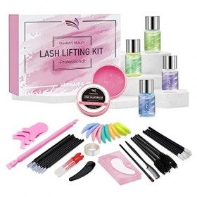 PERMANIA Kit Rehaussement de Cils and Brow Lift Kit Sourcil, Colle Lash Lift à saveur de rose, Coussinets pour cils, Cadeau f