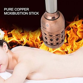 Cuivre Moxa Moxibustion bâton brûleur compresse chaude corps soins de santé outil de Massage doux Moxibustion chauffage théra