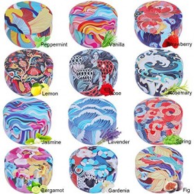 TTRWIN 12 Coffret Bougies Parfumées, Bougie Relaxante de Soja Naturel, Senteur Florale Fruitée, 20h Combustion, Jolie Idée Ca