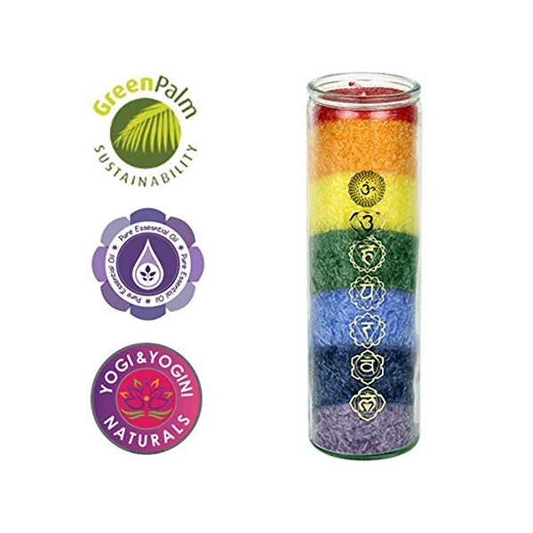 Echoppe de Gaïa Bougie des 7 Chakras aux Huiles Essentielles - 100h