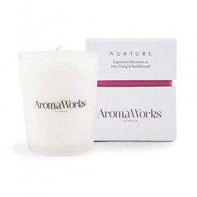 AromaWorks - Nurture Candle Small - Mai Chang aux Arômes de Camomille Romaine et de Bois de Santal - Apaiser et Déstresser - 