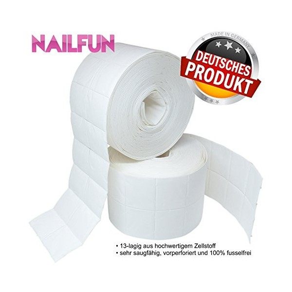 NAILFUN 2 Rouleaux de Compresses en Cellulose