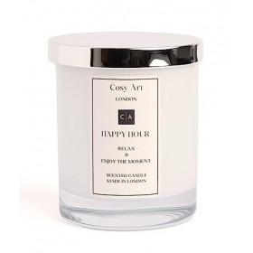 Bougie parfumée à la cire de soja Pamplemousse + citron vert + menthe poivrée + eucalyptus 300 ml Durée de combustion 80 h