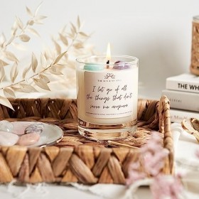 Calm Affirmation - Bougie en cire de soja parfumée aux agrumes frais, au jasmin de bergamote et au jasmin dans un coffret cad