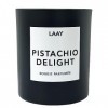 LAAY Bougie parfumée en verre 250 g - Pistache Delight - Bougie naturelle en cire de soja - Végétalien - Fabriquée à la mai