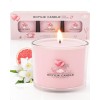 Candles Gifts Lot de 3 bougies parfumées pour soulager lanxiété - Bougies parfumées roses pour la relaxation - Cadeaux dann