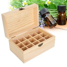 Boîte De Rangement Dhuile Essentielle à 15 Fentes, Support Daffichage De Boîtier Dhuile Essentielle Anti-lumière du Soleil