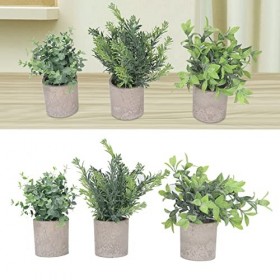 Serlium Plante Artificielle, Plante Artificielle en Pot Décorative Faux Plantes DEucalyptus en Pot pour Bureau Bureau Maison