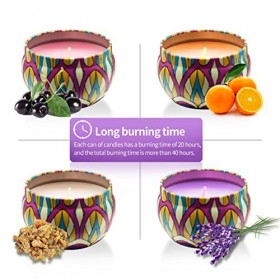 DLOPK Coffret cadeau de bougies parfumées à lhuile essentielle pour soulager le stress, la méditation, les anniversaires et 