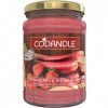 Codandle Candle Bougie parfumée à la Fraise et à la rhubarbe - Grande Bougie parfumée au soja végétalien - Durée de Combustio