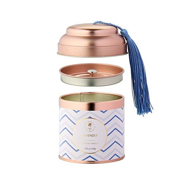 Briful Bougies parfumées à la lavande,Cadeau pour femme,Grande bougie parfumée,140 g,Bougie parfumée pour la maison,Bougie d