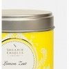 Shearer Candles Bougie parfumée en étain avec mèche de Coton et huiles essentielles Jaune, argenté, Blanc, Grande Taille
