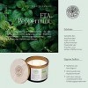 FARM TO AROMATHERAPY Bougie parfumée à la menthe poivrée dans un bocal en verre avec couvercle en bois et 2 mèches – Blanc et