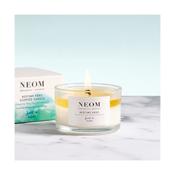 NEOM- Bedtime Hero Scented Candle, Travel Size…