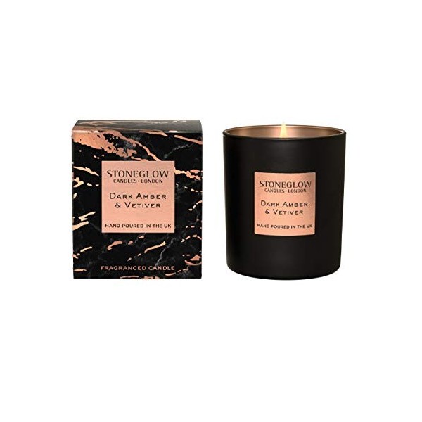 Stoneglow Candle Luna Collection Dark Amber & Vetivert Tumbler