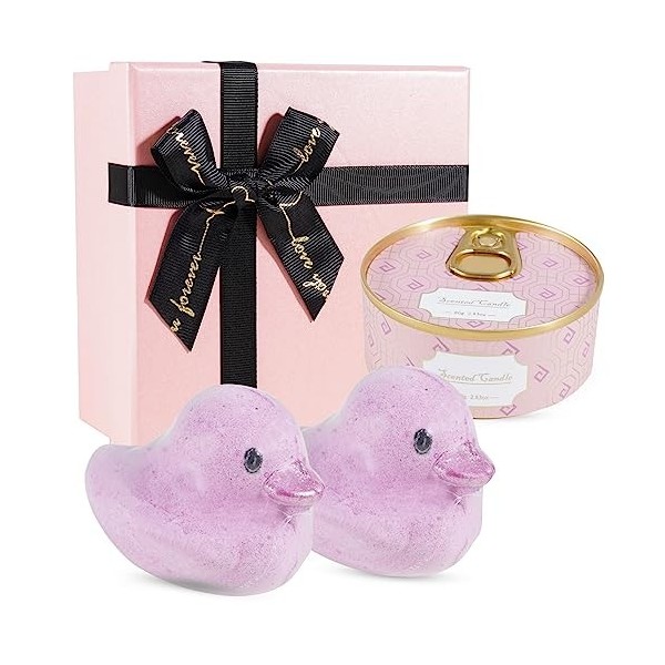 Soulnioi Coffret cadeau daromathérapie rétro en boîte - Bougie parfumée - 100 ml - Pêche blanche Oolong - 2 bombes de bain m