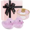 Soulnioi Coffret cadeau daromathérapie rétro en boîte - Bougie parfumée - 100 ml - Pêche blanche Oolong - 2 bombes de bain m