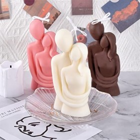 Hugging Lovers Bougies aromatiques parfumées, 100 g Adam and Eve Couple Amour, cadeaux rituels sexy pour homme et femme, la m