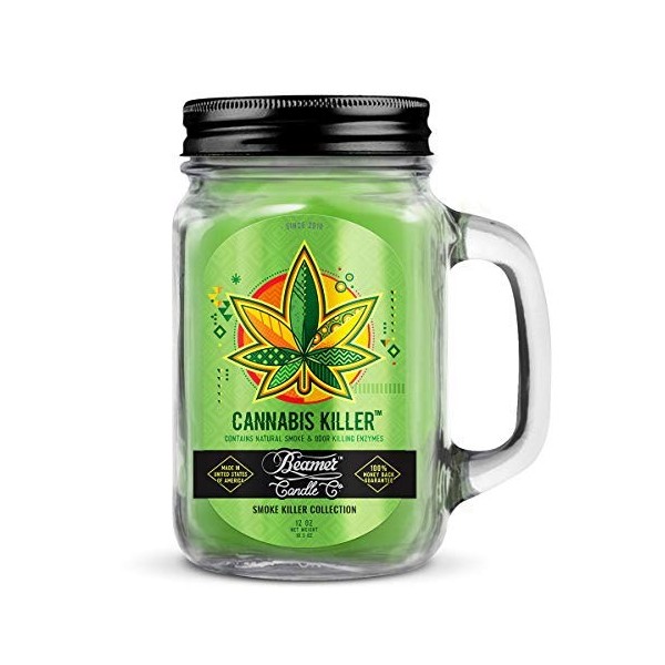 Beamer Candle Co. Smoke Killer Collection Lot de 6 paquets de gouttes de cire – Tueur de cannabis + autocollant Beamer Smoke