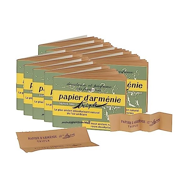 LOT 10 CARNETS VERITABLE PAPIER DARMENIE DESODORISANT NATUREL