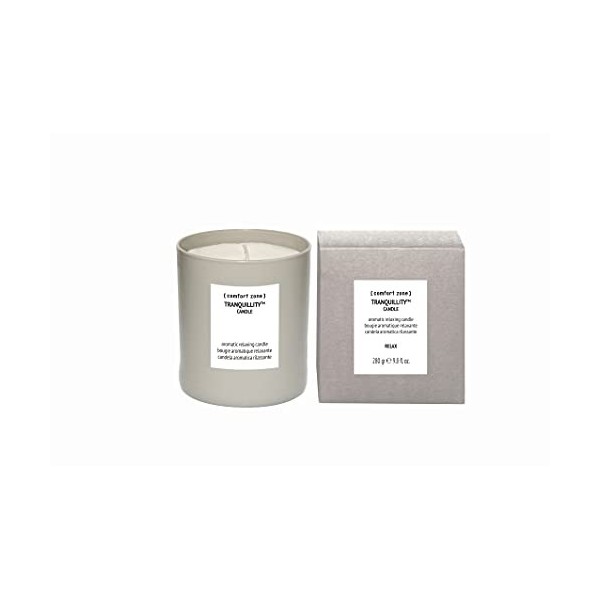 Comfort Zone Tranquillity Candle Bougie 280 g Notes de vanille, rose, bois de cèdre Dure 55 heures pour bien-être et relaxati