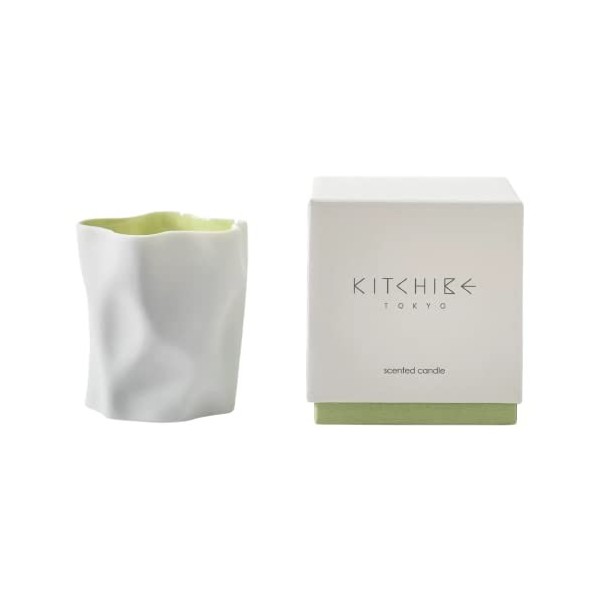 Kitchibe Bougie parfumée en cire de soja, mèche à combustion propre, flamme vacillante, aromathérapie décorative avec pots en