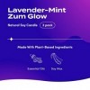 Zum Glow Lot de 3 bougies de soja Lavande-menthe 200 ml