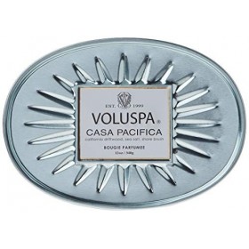 Voluspa Casa Pacifica Bougie décorative à 2 mèches en étain ovale 12,7 oz