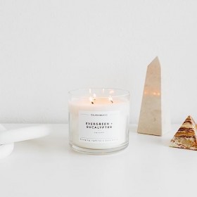 Calyan Wax – Bougie en cire de soja à feuilles persistantes – Bougie parfumée à 3 mèches pour la maison | Bougie de qualité s