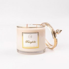 CALM CANDLES ESSENTIAL - Fairylola Bougie à mèche en bois, infusée avec de lhuile essentielle de bergamote, de pomme, de boi