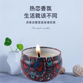 Bougie daromathérapie à la cire de soja accompagnée dune boîte cadeau faite à la main sans fumée dintérieur bougie parfumé