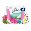 Glade Grande bougie en pot, bougie parfumée infusée aux huiles essentielles, fleurs tropicales, lot de 4 4 x 224 g , lembal