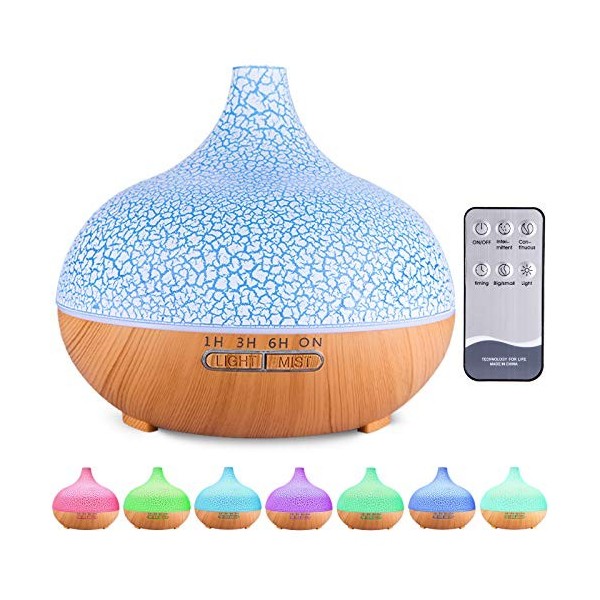 Humidificateur diffuseur huile essentielle lampe télécommandé