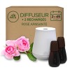 Airwick Diffuseur d’huiles Essentielles Essential Mist + 2 Recharges 20 ml Parfum Rose apaisante
