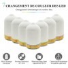 Diffuseur Dhuiles Essentielles Diffuseur Electrique Ultrasonique Aromathérapie en Céramique 100ML avec Minuterie Darrêt Aut